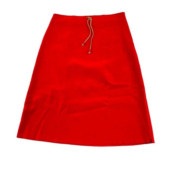 Giorgio Fiorlini Collection Red Skirt With Gold Drawstring - Picture 1 of 5